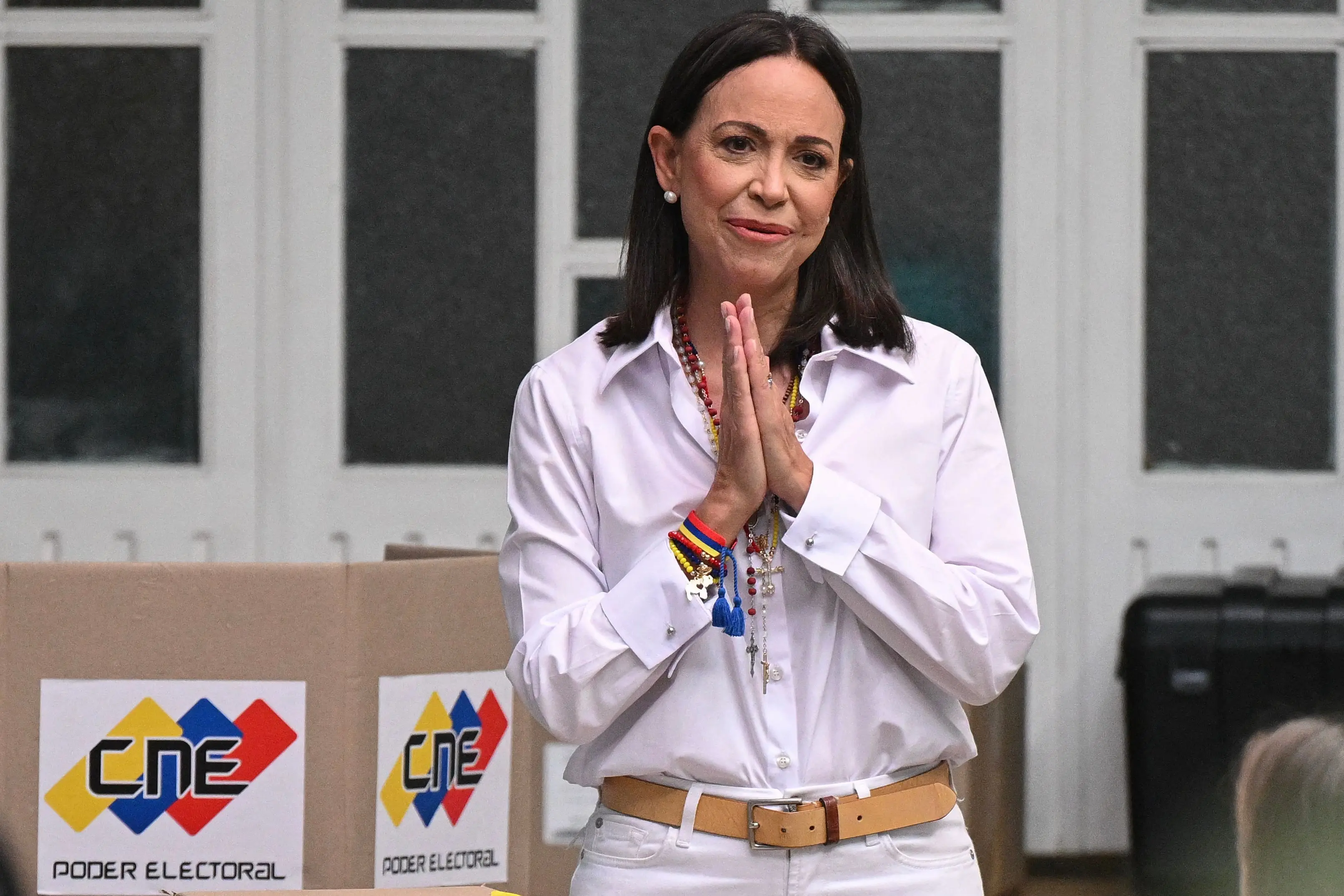 Venezuelan opposition leader Maria Corina Machado in Caracas | File photo: AFP