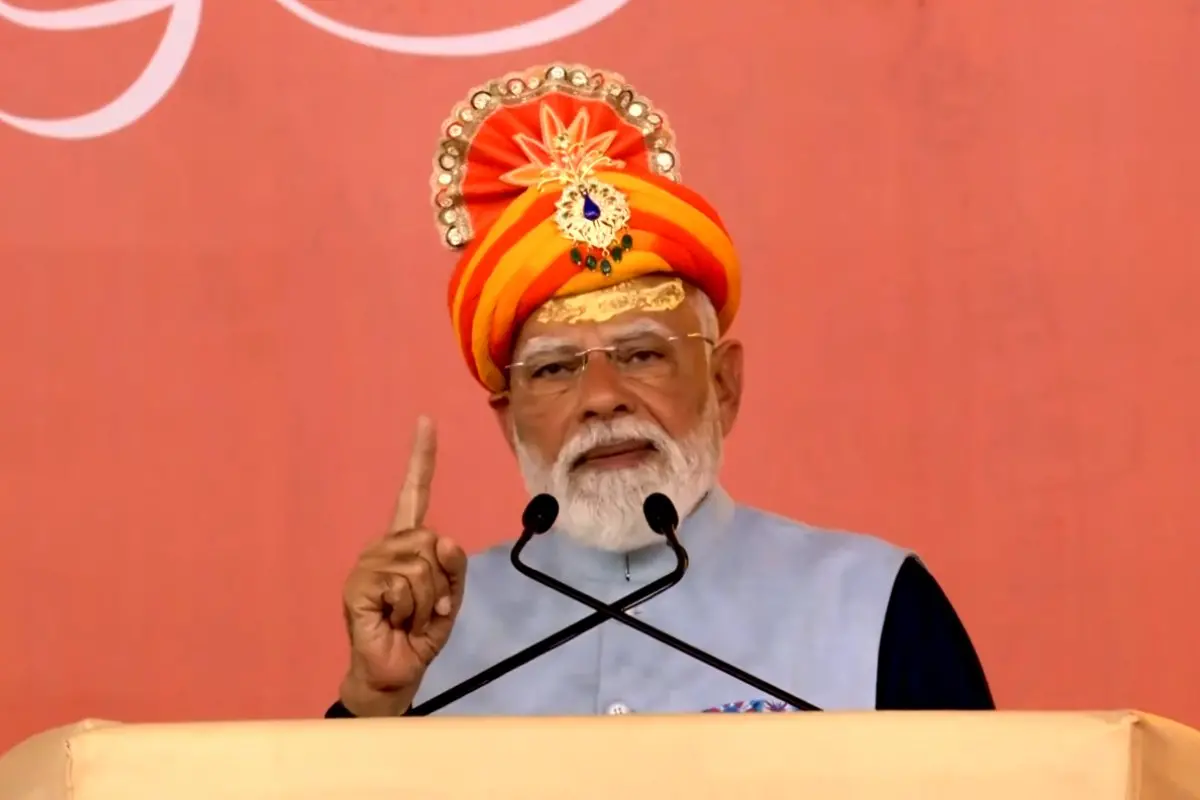 PM Modi speaks to the gathering at Somnath Temple | Photo: Screen grab YouTube/Narendra Modi