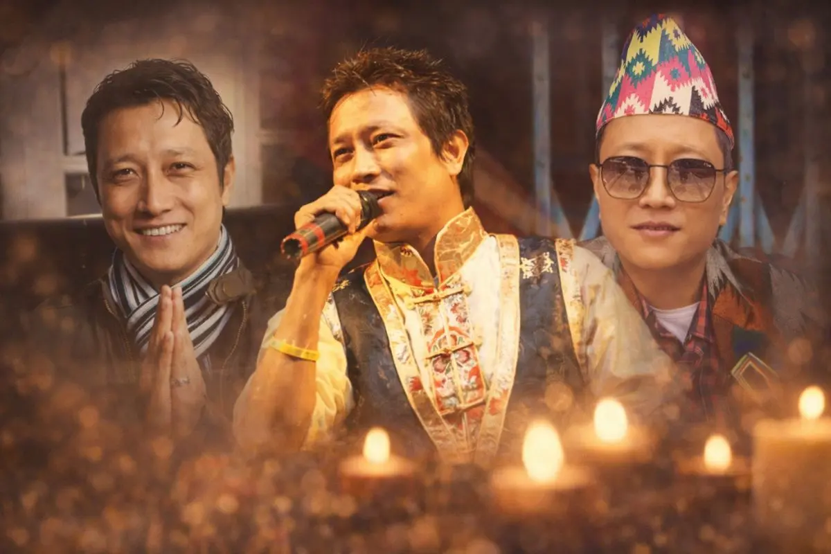 A nostalgic collage of Indian Idol 3 winner Prashant Tamang across different phases of his life and music journey, capturing moments on stage and beyond that fans will remember him by.