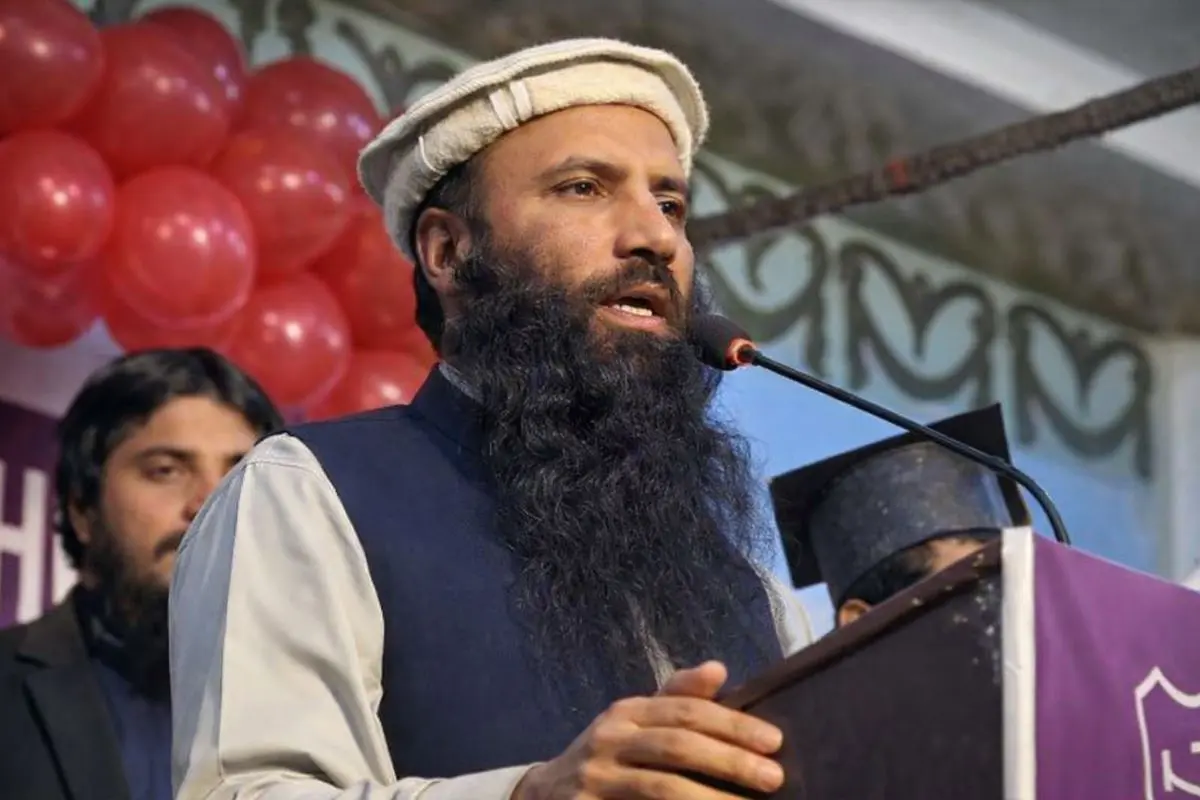 Lashkar-e-Taiba deputy chief Saifullah Kasuri addresses a public gathering at a school event in Pakistan, a viral video of which has triggered fresh allegations of links between the terror group and the Pakistan Army.