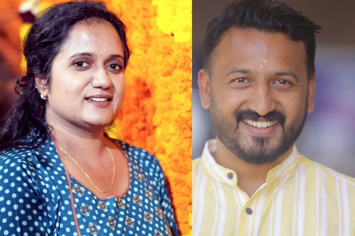 ശ്രീനാദേവി കുഞ്ഞമ്മ, രാഹുല്‍ മാങ്കൂട്ടത്തില്‍ | Photo: facebook.com/sreenadevig & Mathrubhumi