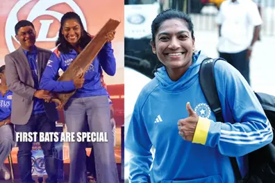 With coconut frond in hand, Mumbai Indians’ Malayali player Sajana recalls her first cricket bat