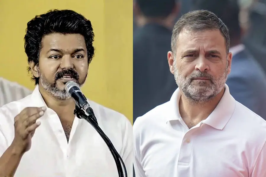 തമിഴ് ജനതയുടെ ശബ്ദം അടിച്ചമർത്താനുള്ള മോദിയുടെ നീക്കം നടക്കില്ല; വിജയ്യെ പിന്തുണച്ച് രാഹുൽ ഗാന്ധി
