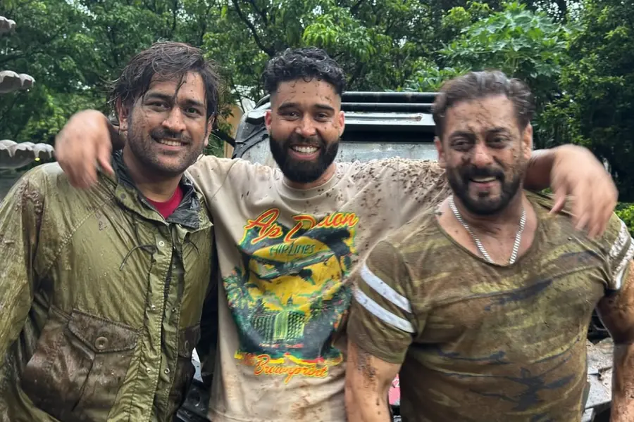 Unexpected Trio: AP Dhillon Shares Muddy Fun with Salman Khan & MS Dhoni