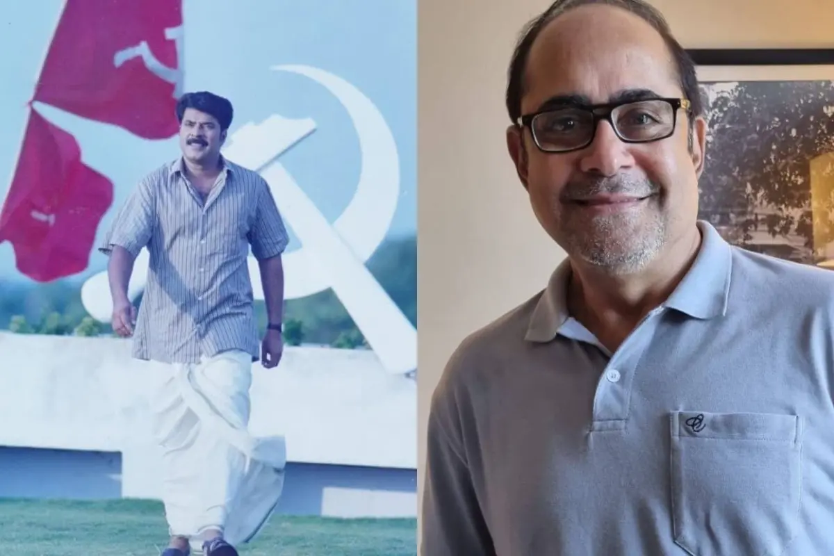 'സ്റ്റാലിന് ശിവദാസ്' എന്ന ചിത്രത്തില് മമ്മൂട്ടി, ദിനേശ് പണിക്കര് | Photo: Facebook/ P Dinesh Paniker