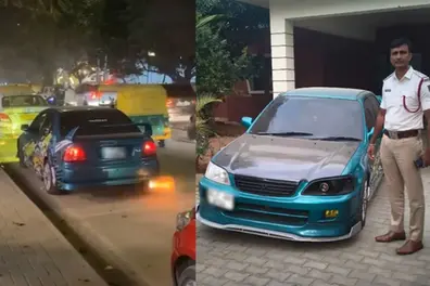 Fire from the exhaust: Bengaluru fines student ₹1.11 lakh for flame-spitting car | WATCH