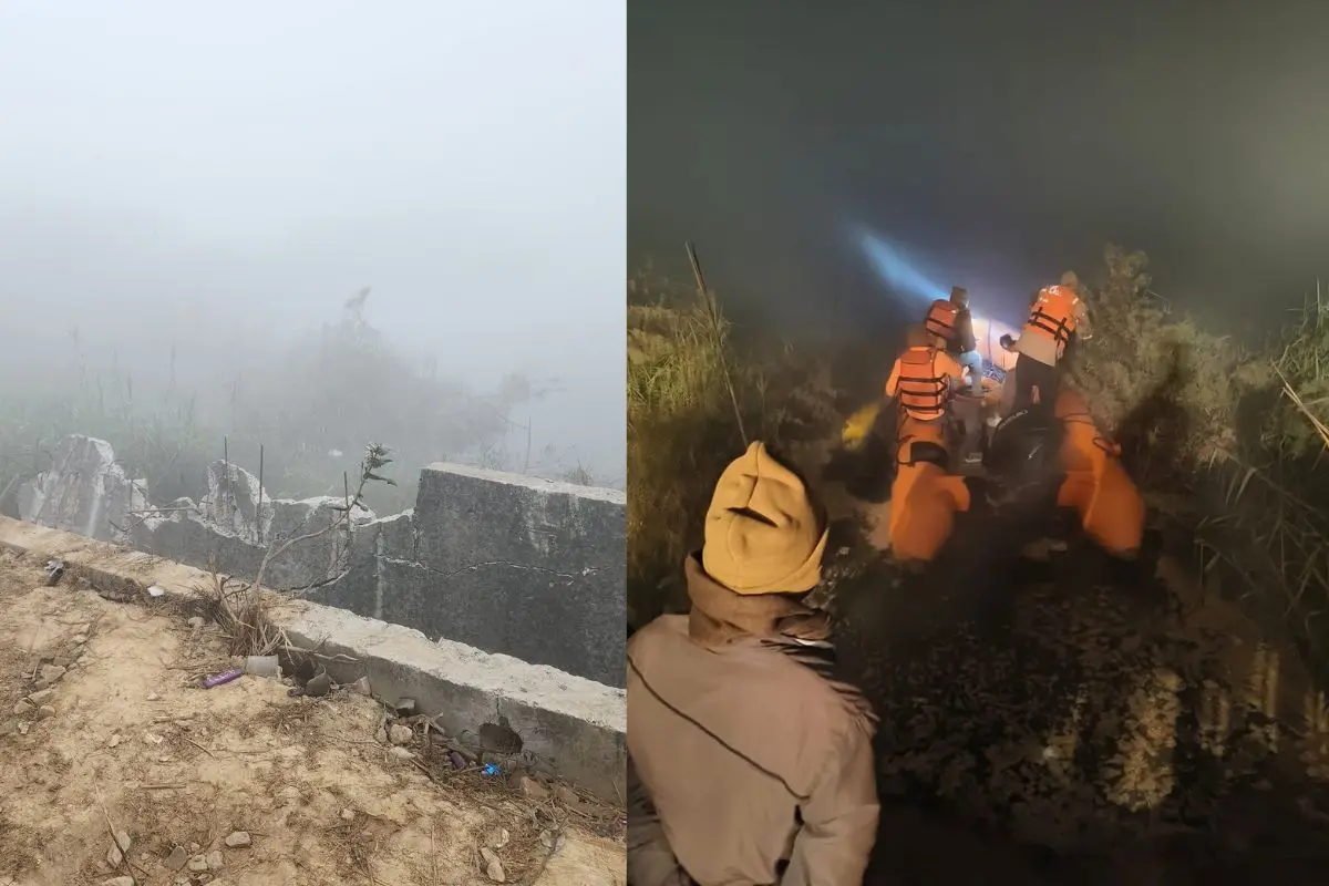 Rescue operations for the techie who fell into the ditch (Screengrab: X)