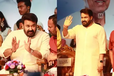 Lalettan in Khadi! Mohanlal twirls mustache, steals the show at Kerala School Kalolsavam 2026