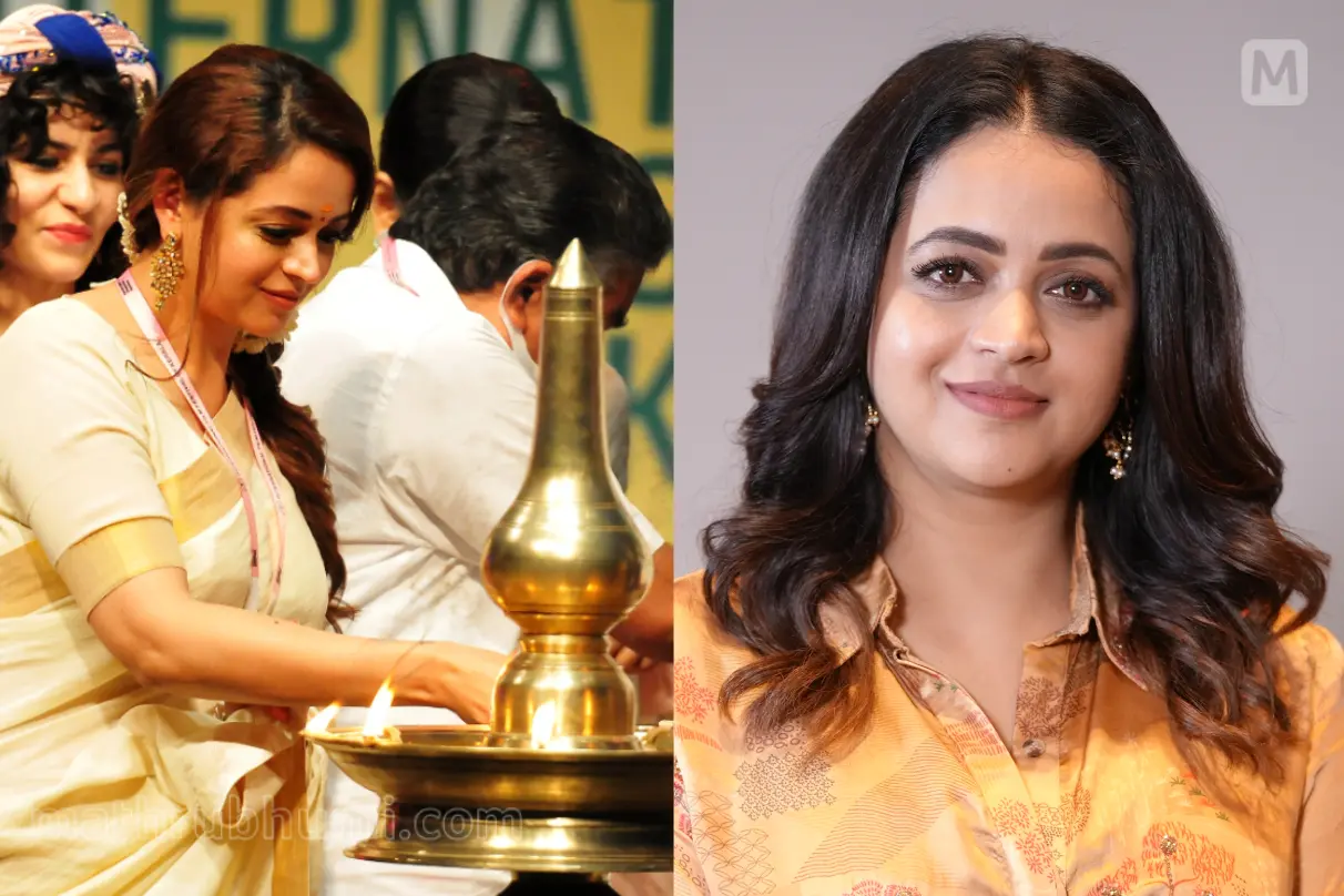 26-ാമത് ഐഎഫ്എഫ്കെയുടെ ഉദ്ഘാടനവേദിയിൽ വിളക്ക് തെളിയിക്കുന്ന ഭാവന (ഫയൽ ചിത്രം), ഭാവന | ചിത്രങ്ങൾ: മാതൃഭൂമി