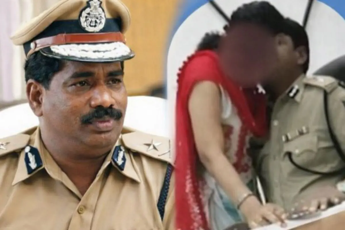 Senior IPS officer K Ramachandra Rao in an official photograph (left) alongside a blurred still from a purported viral video that triggered a political and administrative storm in Karnataka. The authenticity of the video is under investigation.