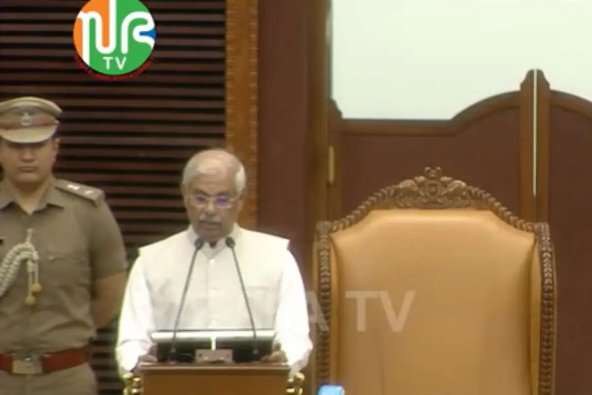 Governor Rajendra Arlekar in Kerala Assembly| Photo: Screengrab, Sabha TV