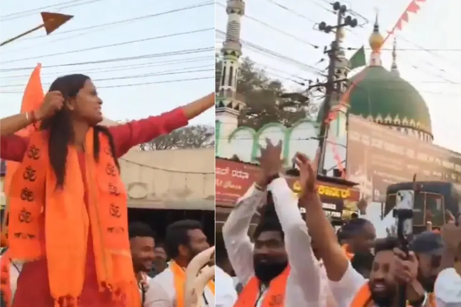 പള്ളിക്കുനേരെ അമ്പെയ്യുന്ന ആംഗ്യം; ഹിന്ദുസംഘടനാ നേതാവിനെതിരേ കേസെടുത്ത് കർണാടക പോലീസ് | Video