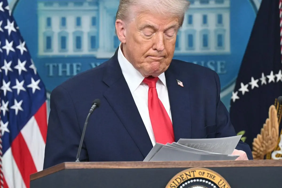 US President Donald Trump speaks during a briefing in the Brady Briefing Room of the White House in Washington, DC, on January 20 (Photo: AFP)