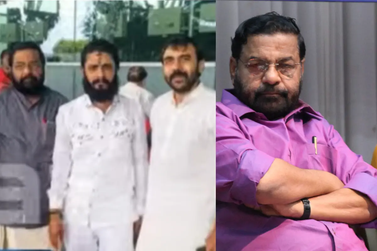 കടകംപള്ളി സുരേന്ദ്രൻ ഉണ്ണികൃഷ്ണൻ പോറ്റിക്കൊപ്പം, കടകംപള്ളി സുരേന്ദ്രൻ | Photo: Screengrab/ Mathrubhumi News