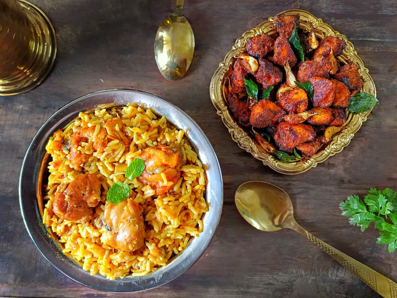 ചിക്കൻ മലാവ പുലാവ്, ചിക്കൻ ഗാർലിക് ഫ്രൈ