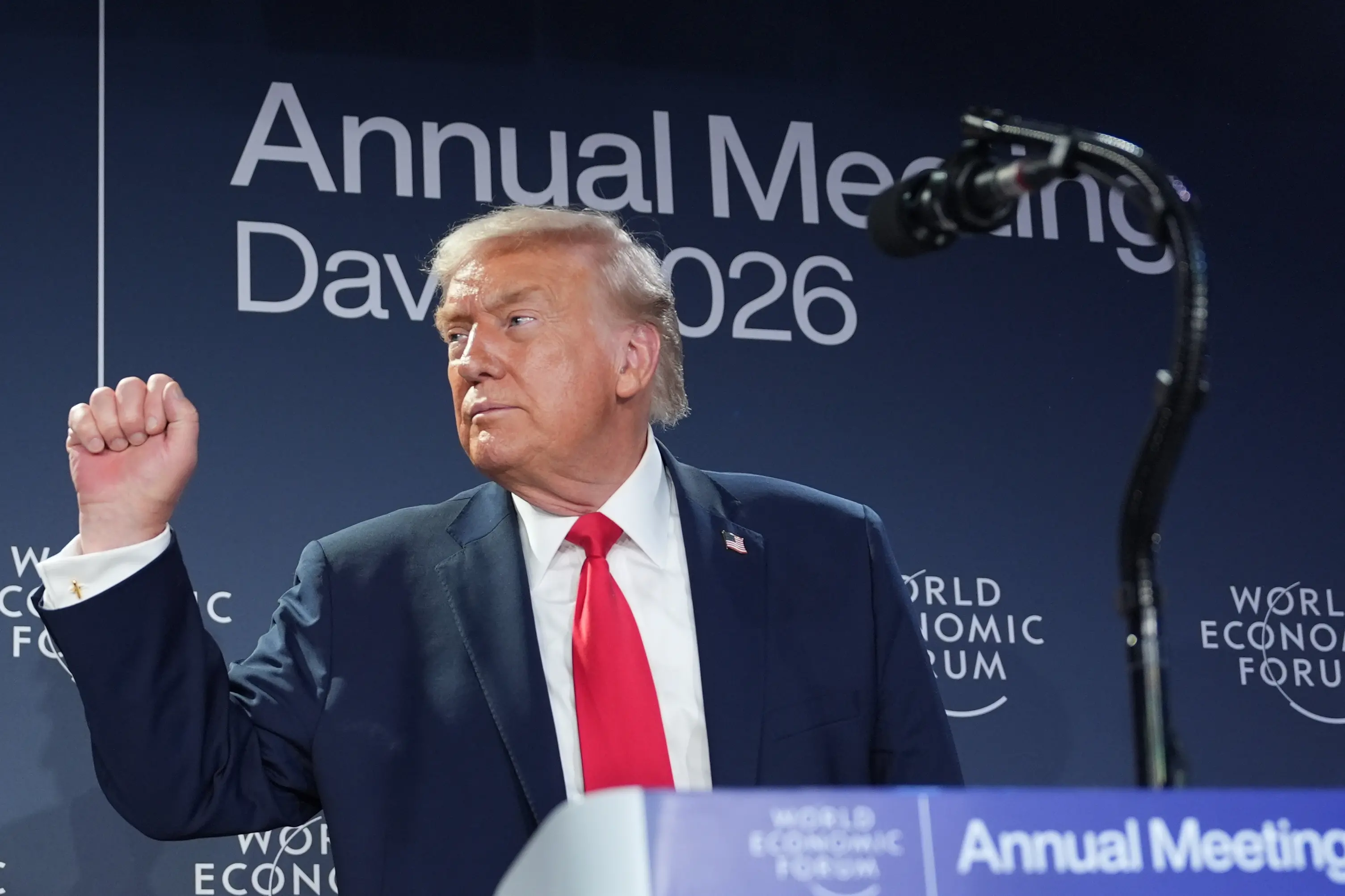 President Donald Trump speaks during a meeting of Global Business Leaders at the Annual Meeting of the World Economic Forum in Davos | Photo: AP