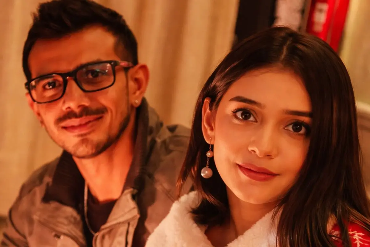 Yuzvendra Chahal and RJ Mahvash in a photo that has resurfaced online amid renewed social media speculation about their relationship.