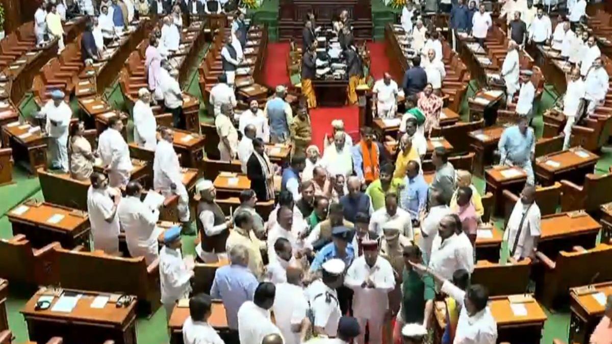 Political storm in Karnataka as Guv walks out of House after reading ...