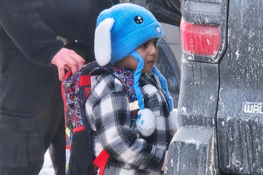 Liam Conejo Ramos, 5, is detained by U.S. Immigration and Customs Enforcement officers after arriving home from preschool