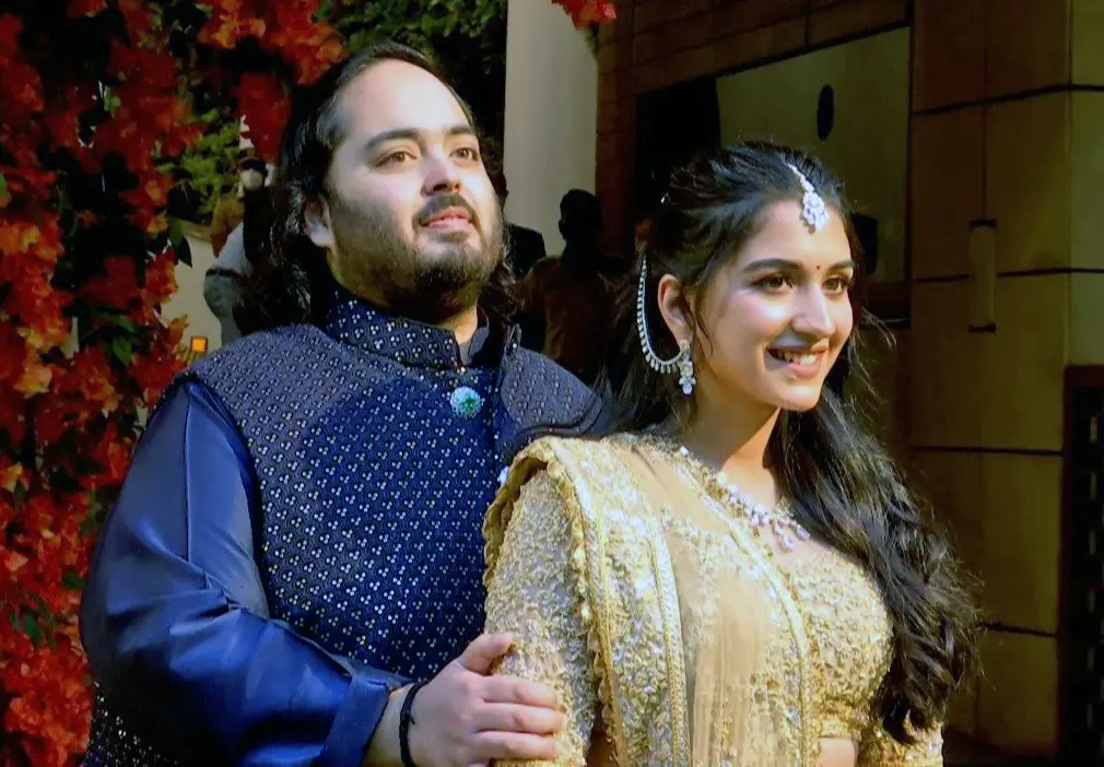 Anant Ambani, Radhika Merchant at their engagement ceremony