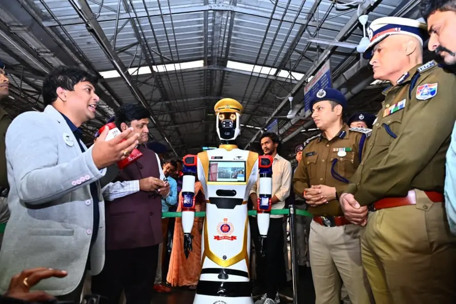 Humanoid robot introduced first time for passenger safety at Vizag railway station