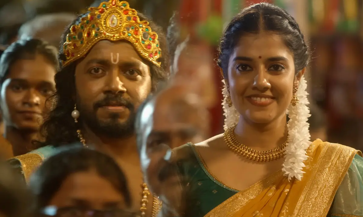 വിഷ്ണു ഉണ്ണികൃഷ്ണൻ, അക്ഷയ ഉദയകുമാർ | Photo: Screengrab from Song Video