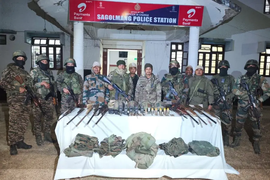 Large cache of arms, ammunition seized in Manipur