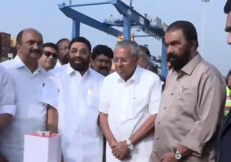 Kerala Chief Minister Pinarayi Vijayan and state ministers attend the inauguration of the second phase of the Vizhinjam International Seaport in Thiruvananthapuram