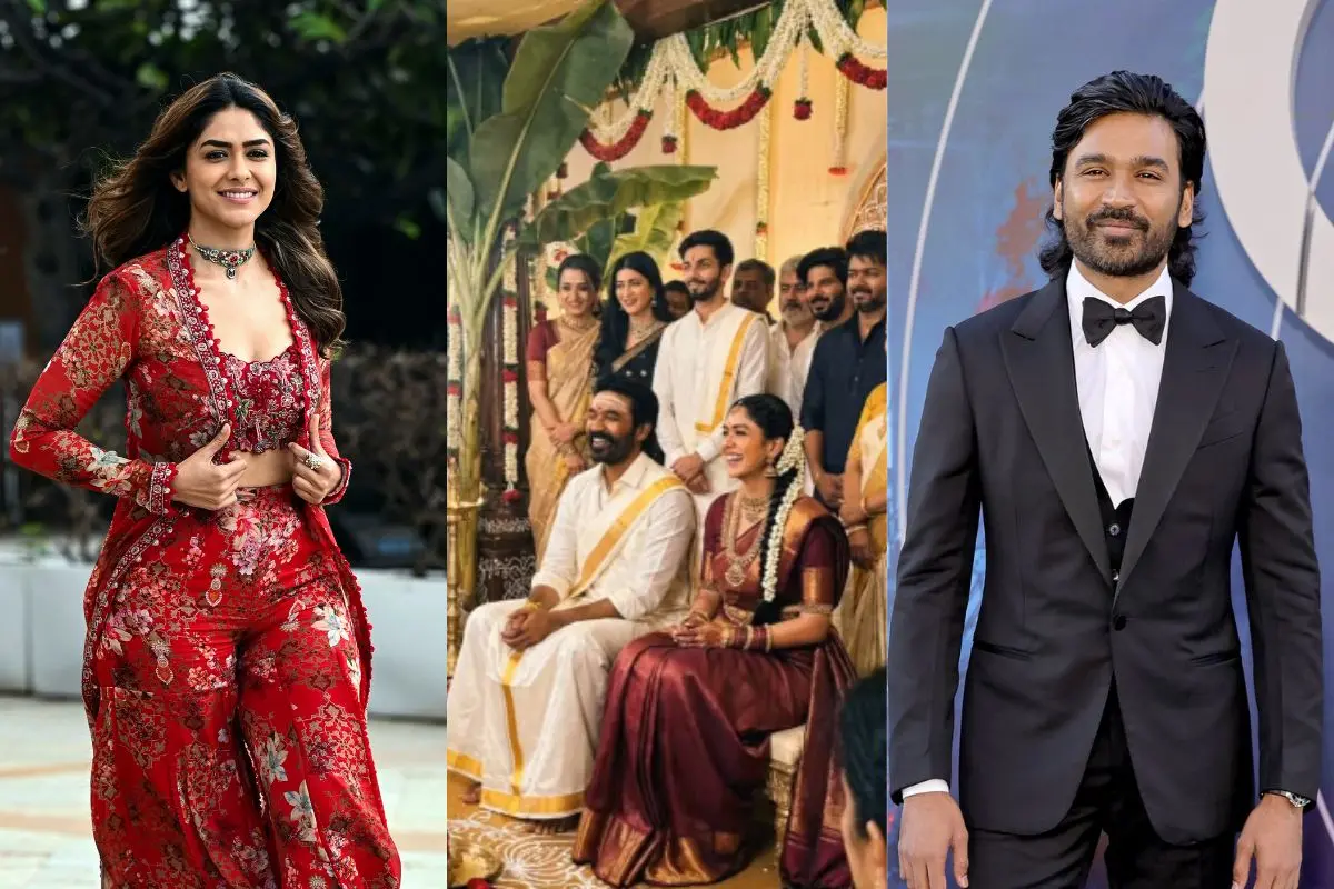 Dhanush and Mrunal Thakur | Photo: AFP, PTI, Instagram