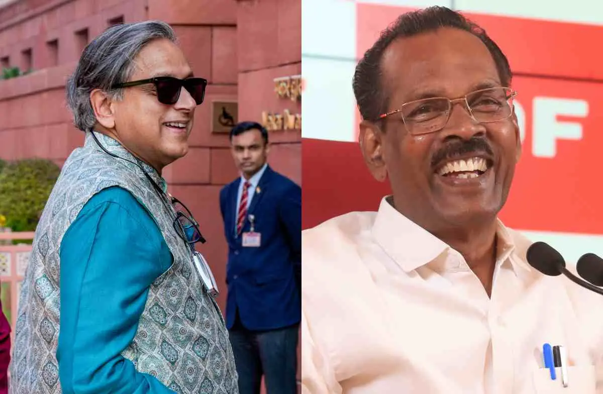 Shashi Tharoor, TP Ramakrishnan (Photo: PTI, Mathrubhumi)