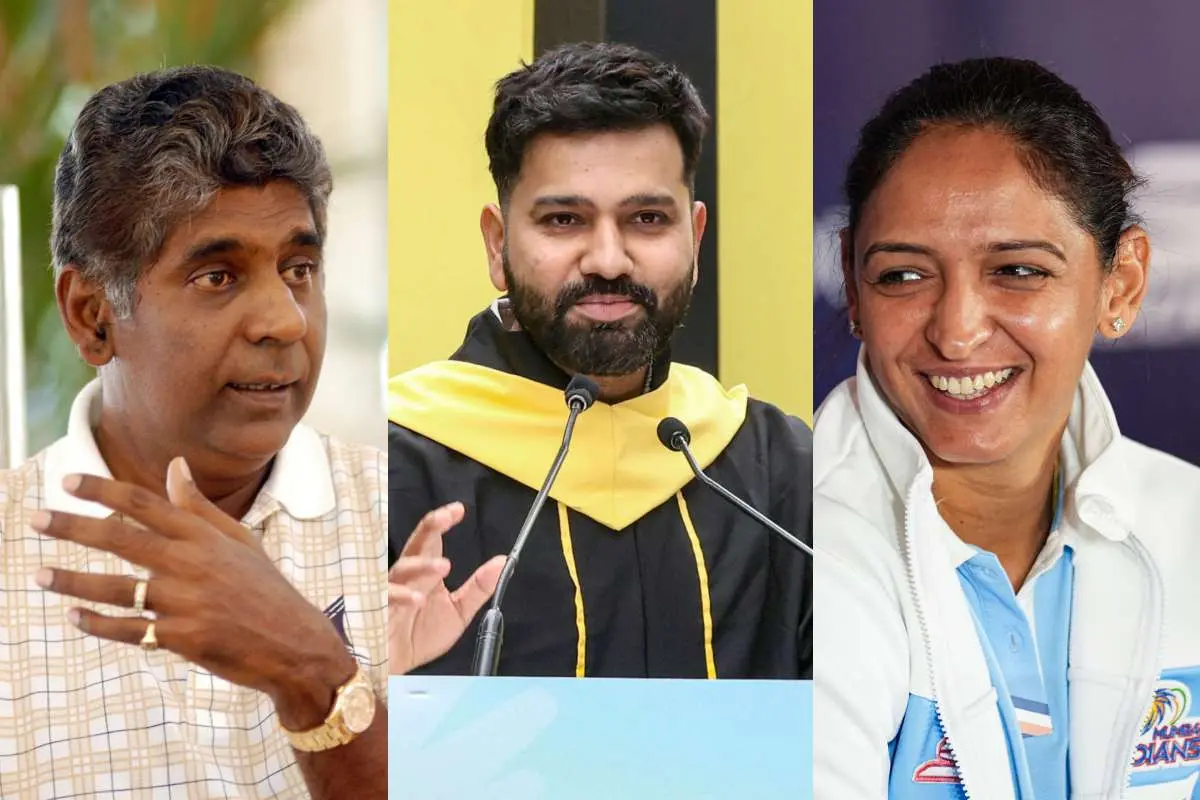 വിജയ് അമൃതരാജ്, രോഹിത് ശർമ, ഹർമൻപ്രീത് കൗര്