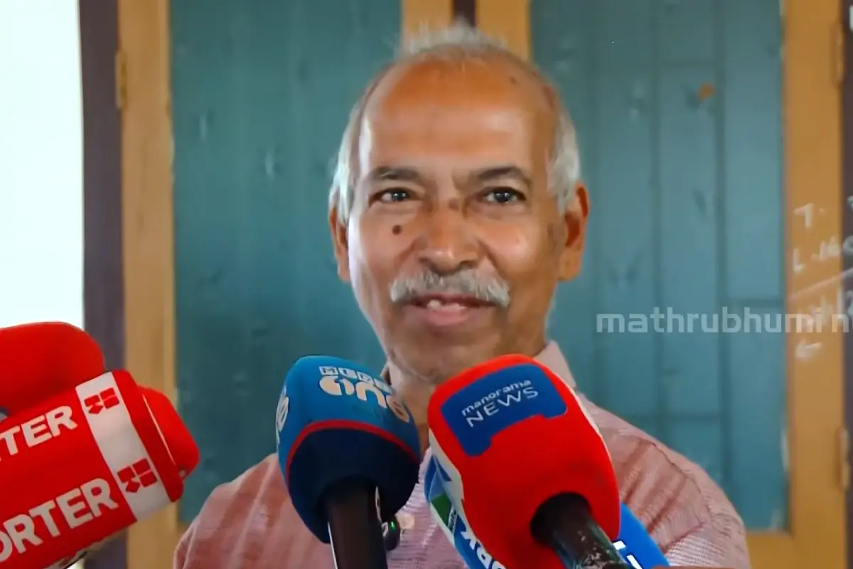 വി. കുഞ്ഞികൃഷ്ണന് | Photo: Screengrab/ MBI News