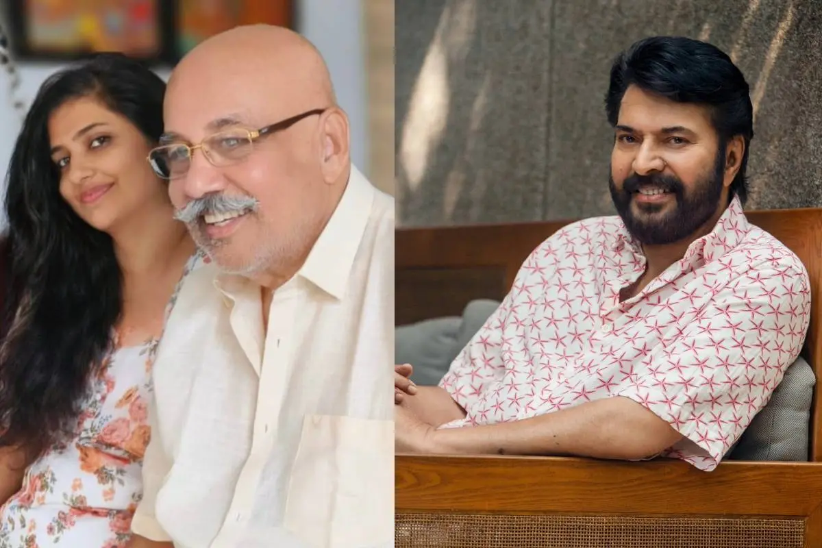 ദേവി കൃഷ്ണകുമാറും പി. ശ്രീകുമാറും, മമ്മൂട്ടി | ഫോട്ടോ: Facebook