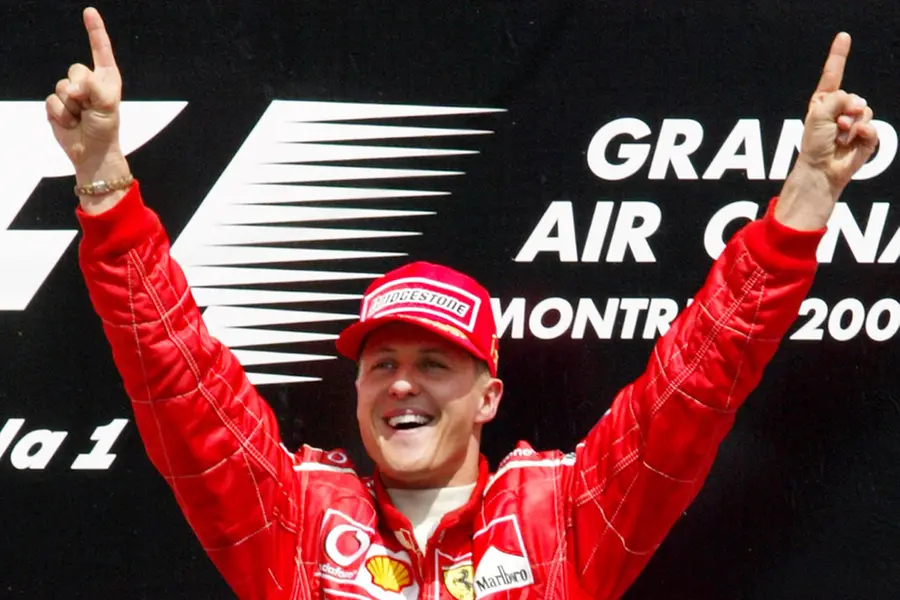 File photo of seven-time Formula One world champion Michael Schumacher in his racing gear, representing his legendary career before the 2013 accident.