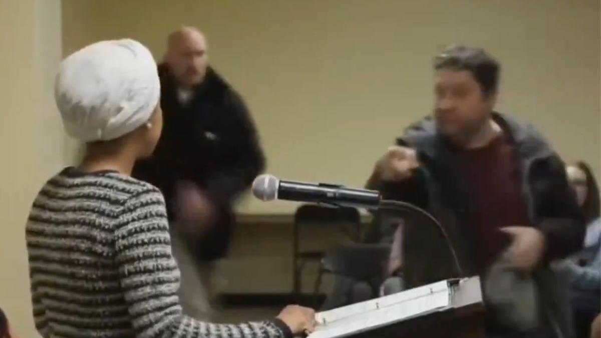 US Rep. Ilhan Omar ‘attacked’ at Minneapolis town hall, sprayed with unknown substance | VIDEO