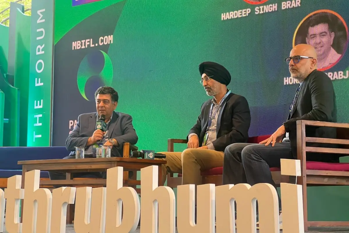 Industry leaders discuss the future of premium electric mobility during the session Driving the future: the new era of luxury mobility at MBIFL 2026.| Photo: Mathrubhumi.