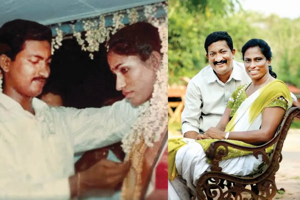 വി. ശ്രീനിവാസനും പി.ടി. ഉഷയും
