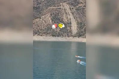 Mid-air scare at Tehri: 2 paragliders crash into lake, SDRF rescues pilots; Video goes viral