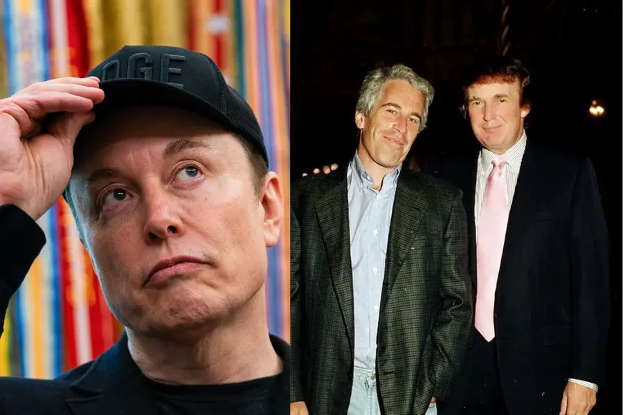 Elon Musk,  Jeffrey Epstein, Donald Trump
