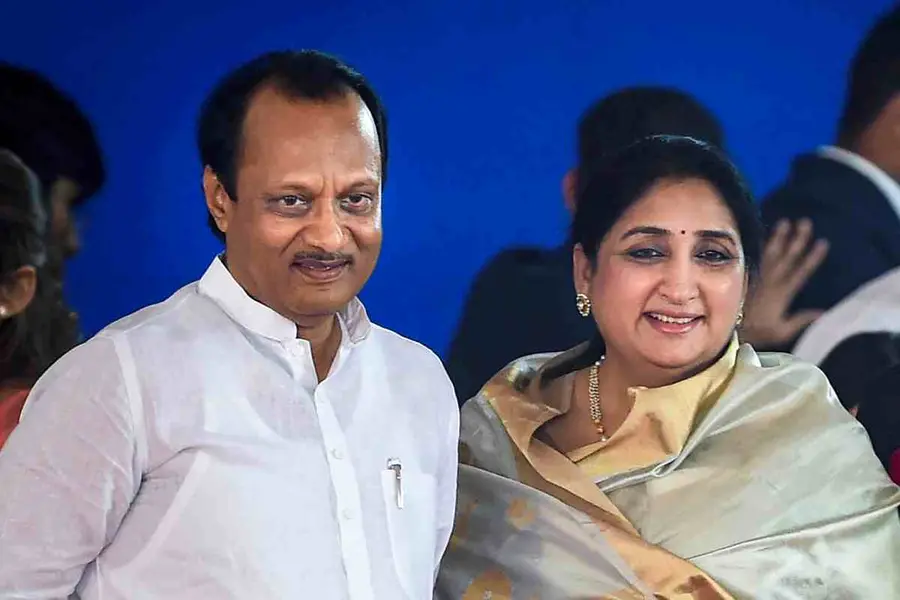 sunetra pawar with ajit pawar