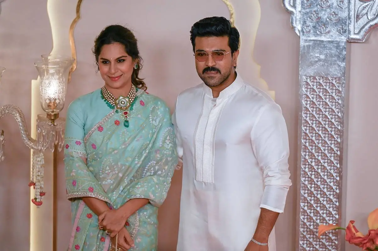 രാം ചരണും ഉപാസനയും | Photo: AFP