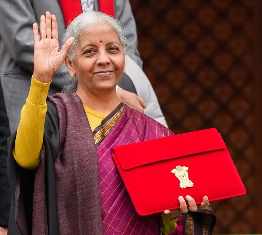 നിര്മല സീതാരാമന് 2026-ലെ ബജറ്റ് അവതരണത്തിനെത്തുന്നു | Photo: PTI