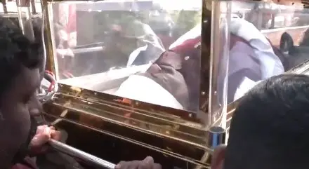 The body taken for final rites | Screengrab