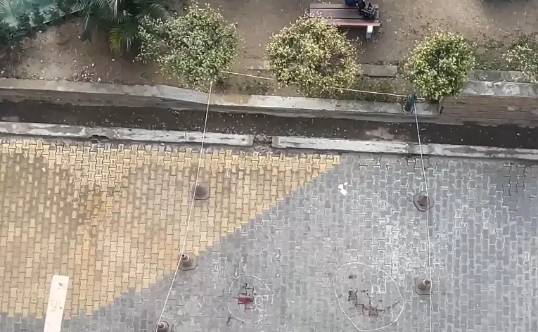 The scene where the girls were found dead after they jumped from the building | ANI