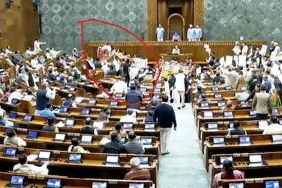 ‘Do what is right’: Protesting women MPs surround PM Modi’s seat in Lok Sabha