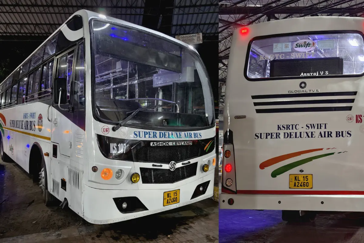 വെള്ള നിറത്തിലേക്ക് മാറ്റിയ സ്വിഫ്റ്റ് സൂപ്പര് ഡീലക്സ് | Photo: Anuraj VS/Facebook KSRTC