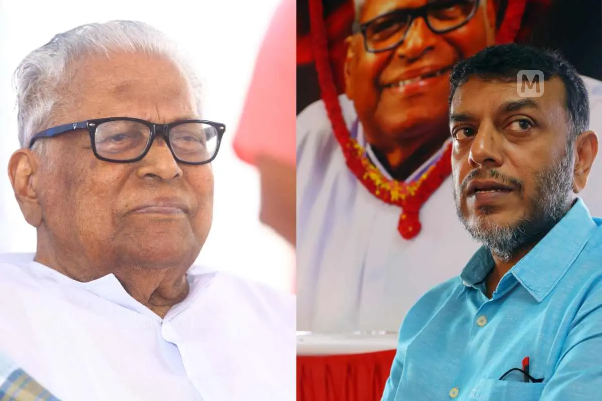 വി.എസ്. അച്യുതാനന്ദന്, വി.എ. അരുണ്കുമാര് | ഫയല്ചിത്രം | ഫോട്ടോ: മാതൃഭൂമി