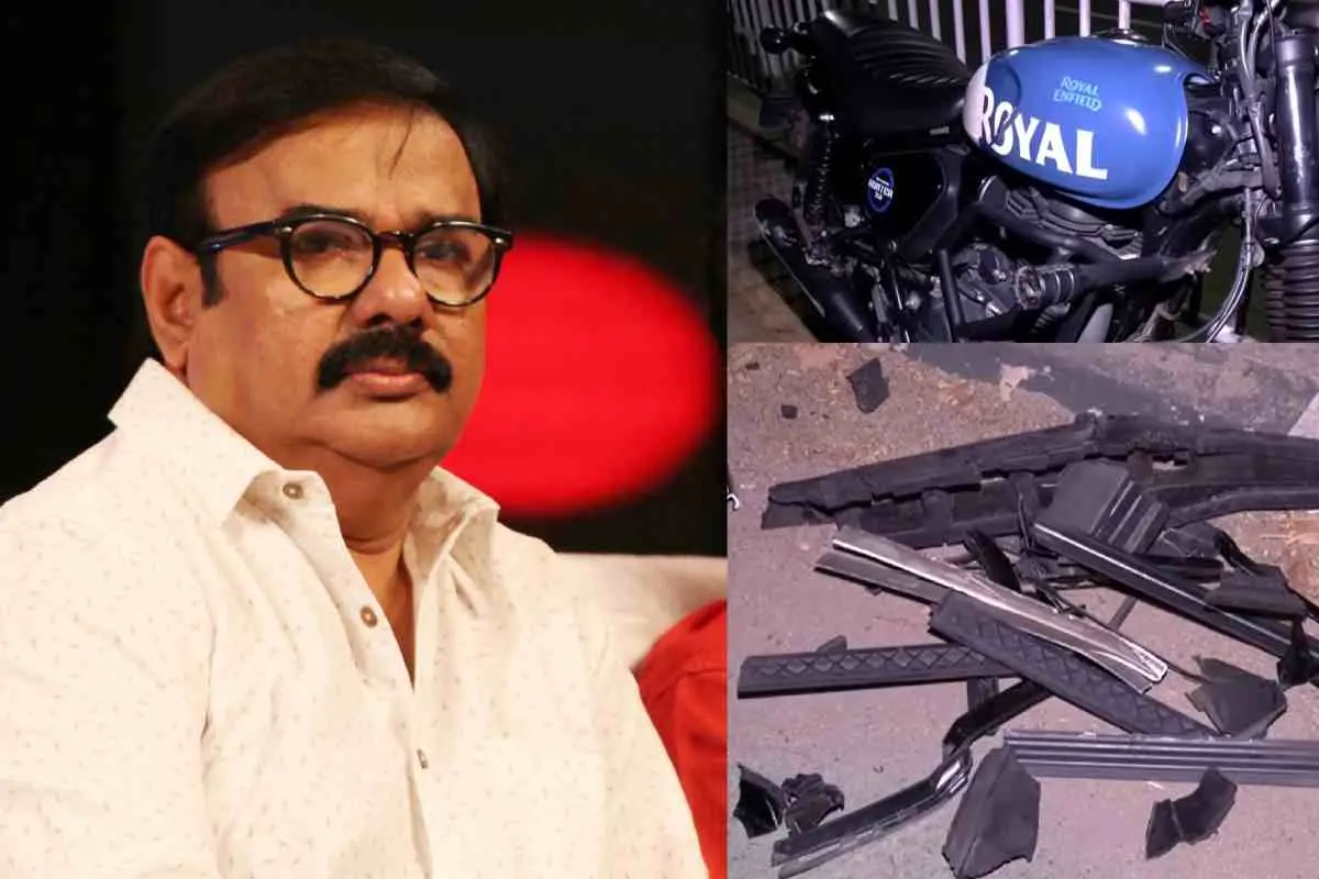 മണിയന് പിള്ള രാജു, അപകടത്തില്പ്പെട്ട ബൈക്ക്