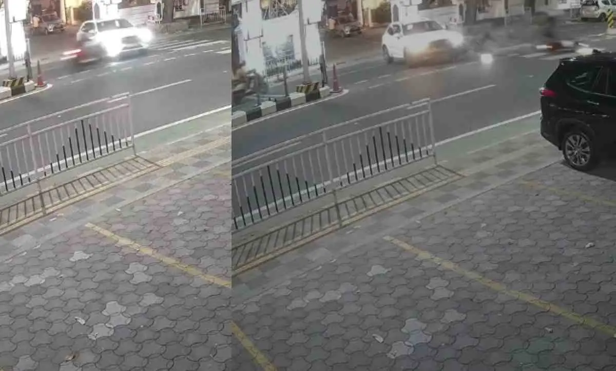 അപകടത്തിന്റെ സിസിടിവി ദൃശ്യം