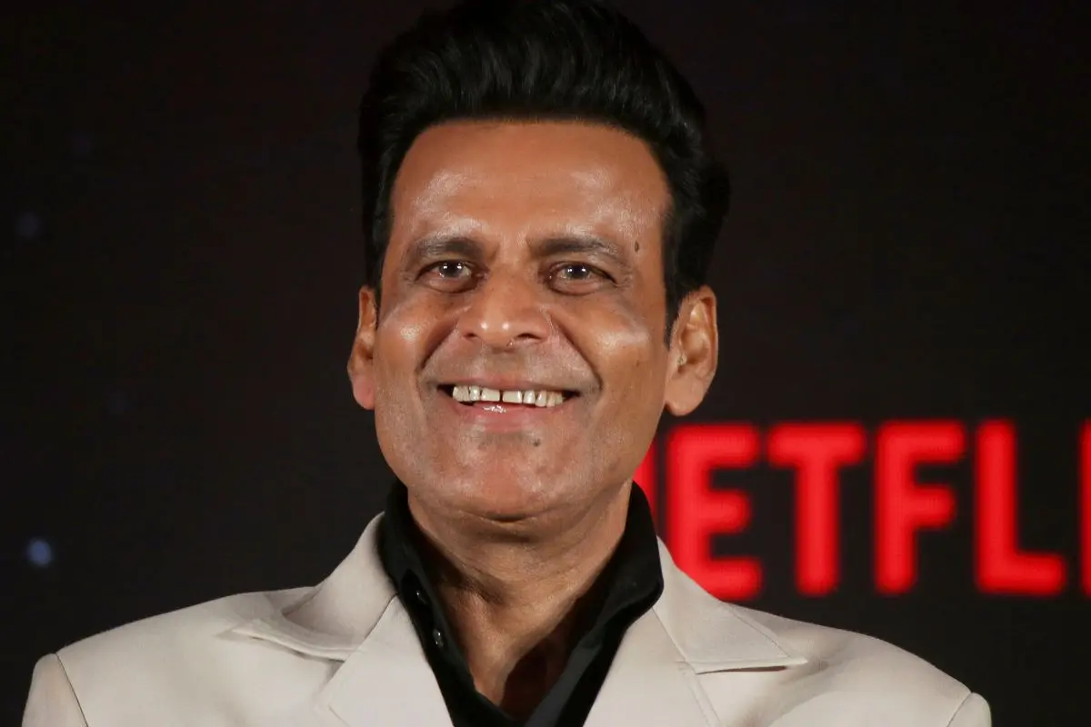 Manoj Bajpayee during promotions for the upcoming film 'Ghooskhor Pandat'. PTI